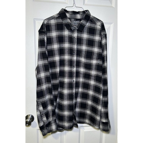 Eddie Bauer Men's Highland Plaid Long Sleeve Favorite Flannel Shirt Size XXL - Picture 1 of 6